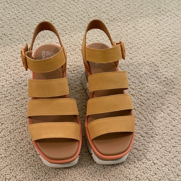 Sorel Tan Strappy Wedge Sandals for Women - Picture 1 of 5